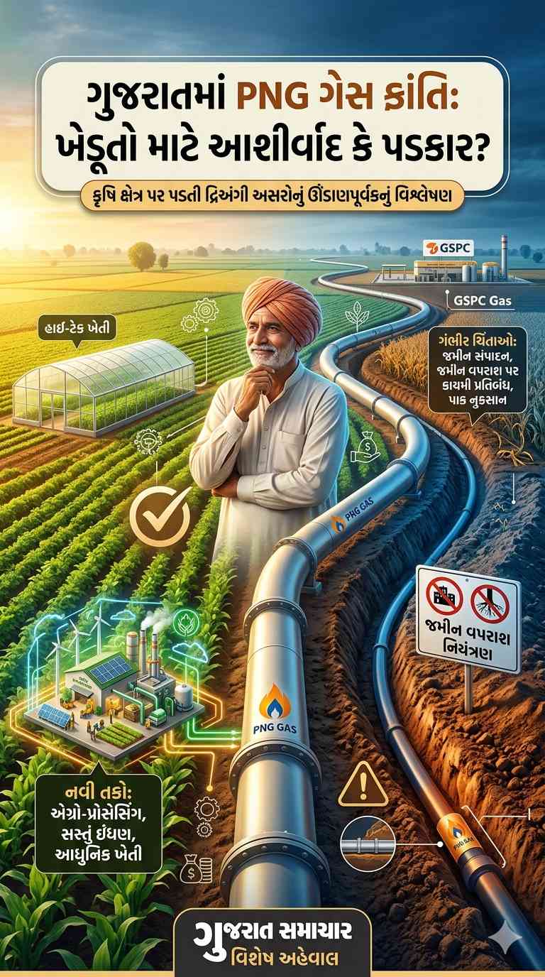 ગુજરાતમાં PNG ગેસ ક્રાંતિ: ખેડૂતો માટે ફાયદા અને પડકારોની સંપૂર્ણ વિગત